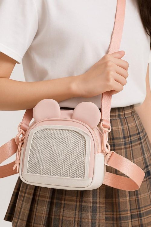 Kawaii Convertible Ita Bag with Clear Window for Pin Display