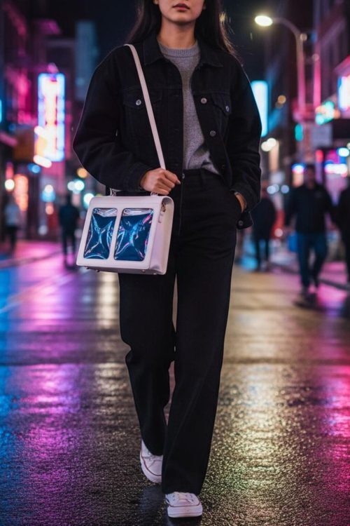 Kawaii Convertible Ita Bag with Clear Window for Pin Display