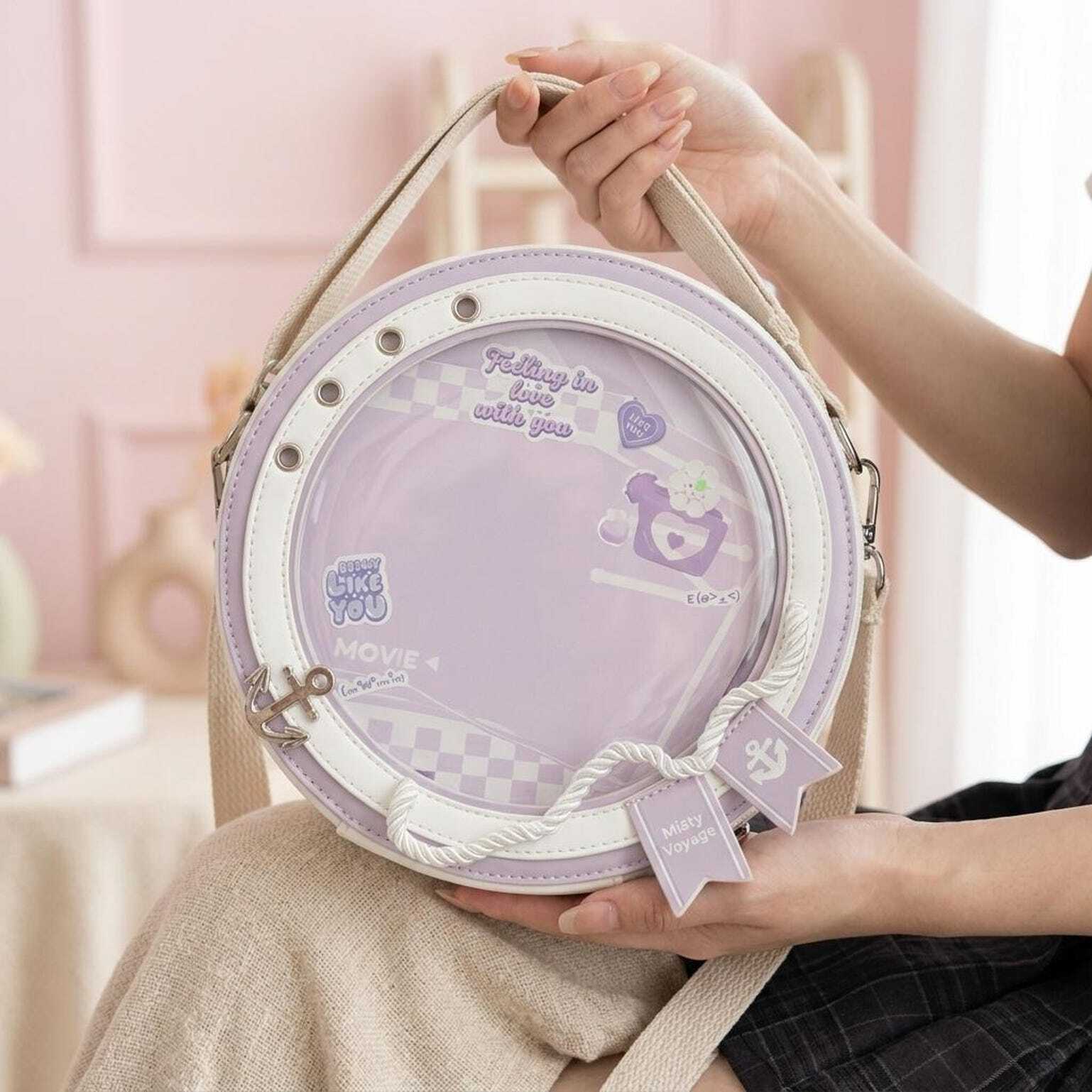 Kawaii Convertible Ita Bag with Clear Window for Pin Display Kawaii Convertible Ita Bag with Clear Window for Pin Display