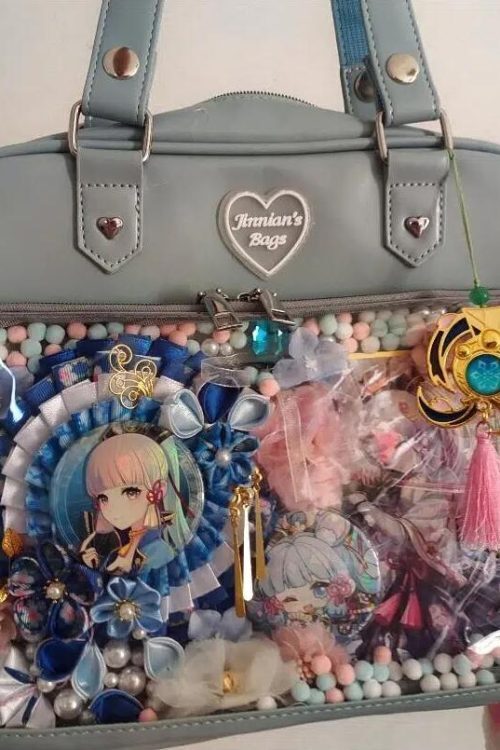 Kawaii Convertible Ita Bag with Clear Window for Pin Display