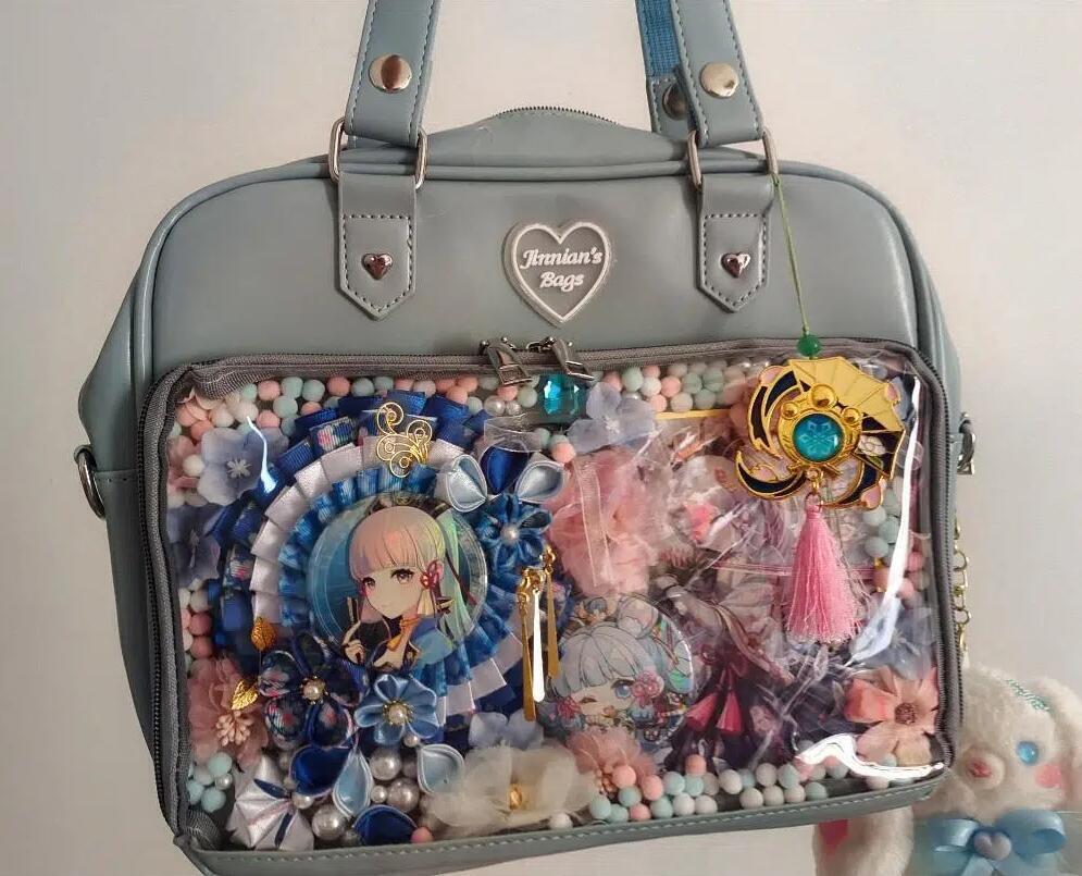 Kawaii Convertible Ita Bag with Clear Window for Pin Display Kawaii Convertible Ita Bag with Clear Window for Pin Display