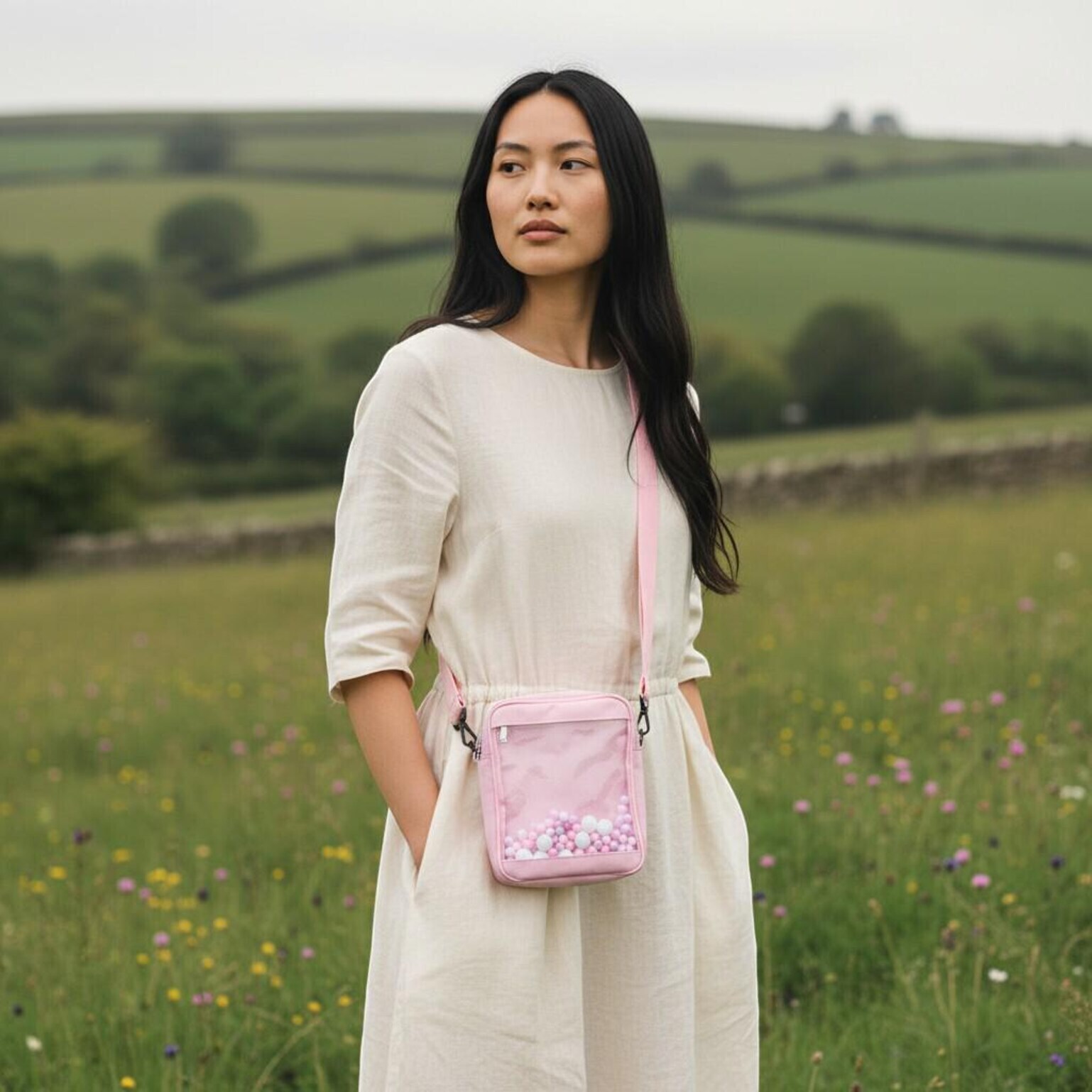 Kawaii Convertible Ita Bag with Clear Window for Pin Display Kawaii Convertible Ita Bag with Clear Window for Pin Display