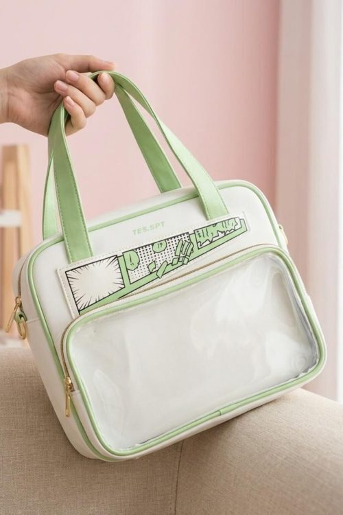 Kawaii Convertible Ita Bag with Clear Window for Pin Display