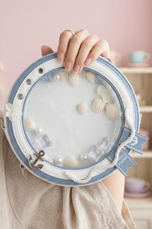 Kawaii Convertible Ita Bag with Clear Window for Pin Display