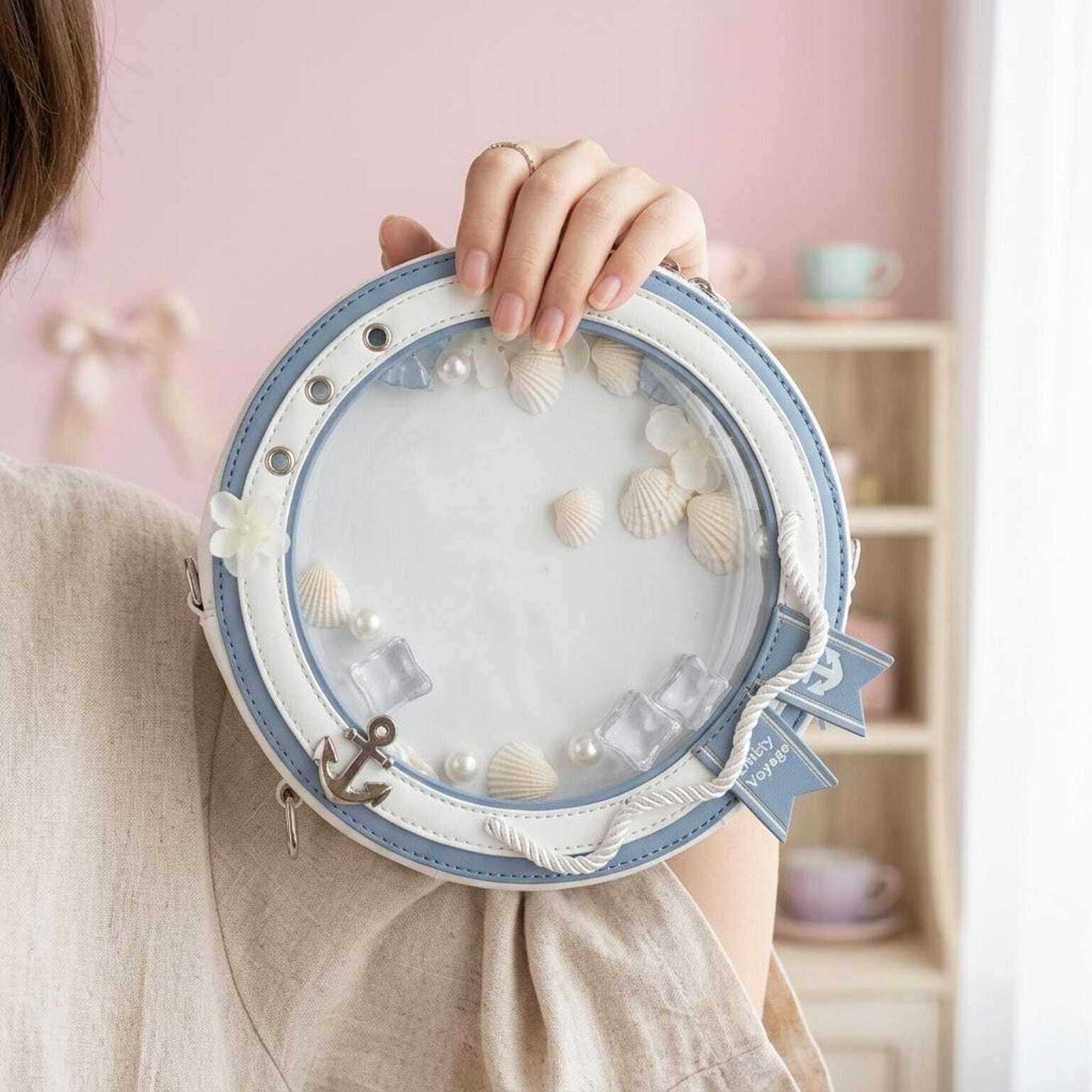 Kawaii Convertible Ita Bag with Clear Window for Pin Display Kawaii Convertible Ita Bag with Clear Window for Pin Display