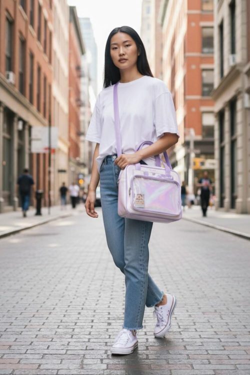 Kawaii Convertible Ita Bag with Clear Window for Pin Display