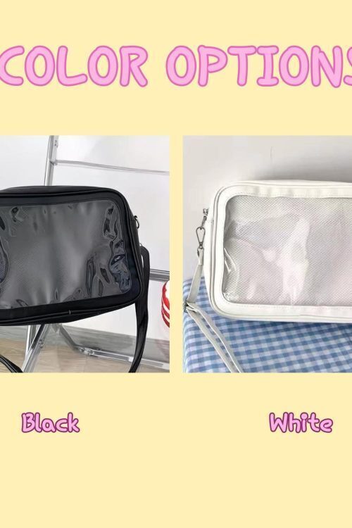 Kawaii Convertible Ita Bag with Clear Window for Plushies and Pins