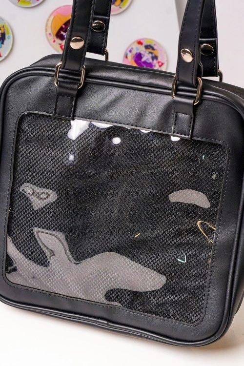 Kawaii Convertible Ita Bag with Clear Window for Plushies and Pins