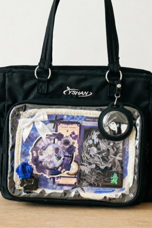 Kawaii Convertible Ita Bag with Clear Window for Plushies and Pins