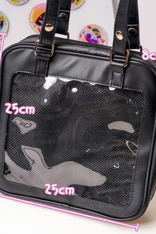 Kawaii Convertible Ita Bag with Clear Window for Plushies and Pins