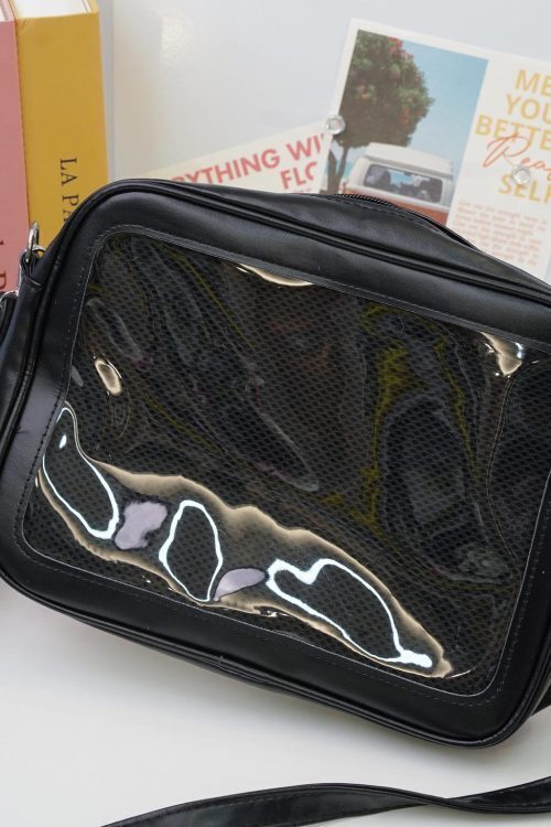 Kawaii Convertible Ita Bag with Clear Window for Plushies and Pins