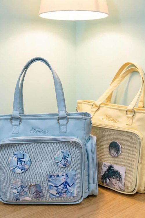 Kawaii Convertible Ita Bag with Clear Window for Plushies and Pins