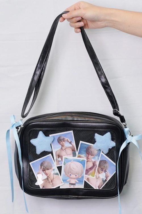 Kawaii Convertible Ita Bag with Clear Window for Plushies and Pins