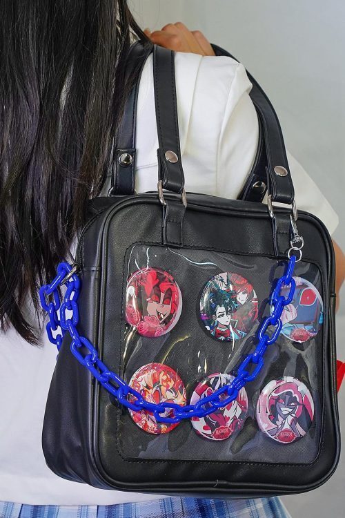 Kawaii Convertible Ita Bag with Clear Window for Plushies and Pins