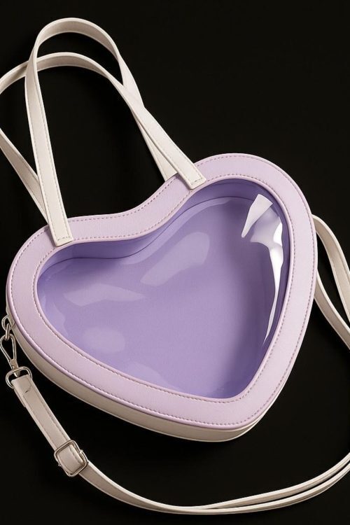 Kawaii Heart Ita Messenger Bag for Pin Display