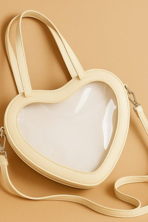 Kawaii Heart Ita Messenger Bag for Pin Display