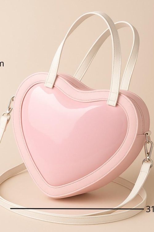 Kawaii Heart Ita Messenger Bag for Pin Display