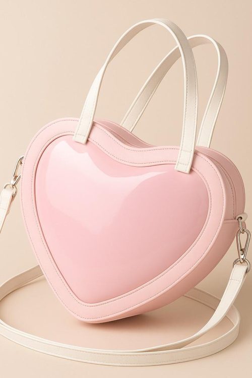Kawaii Heart Ita Messenger Bag for Pin Display