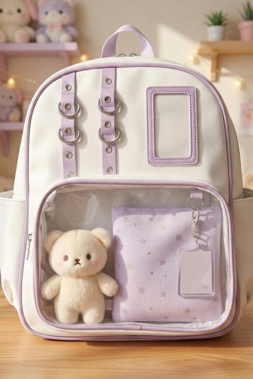 Kawaii Ita Backpack for Plushies and Pins