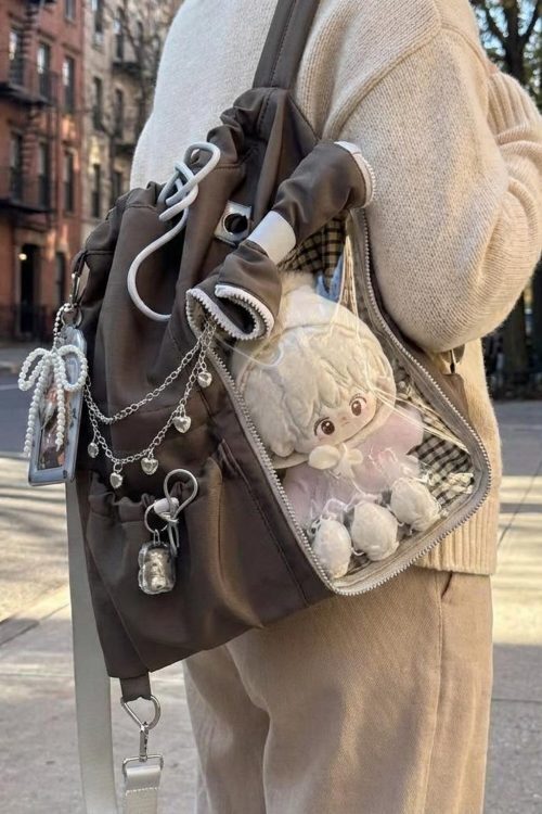 Kawaii Ita Backpack for Plushies and Pins