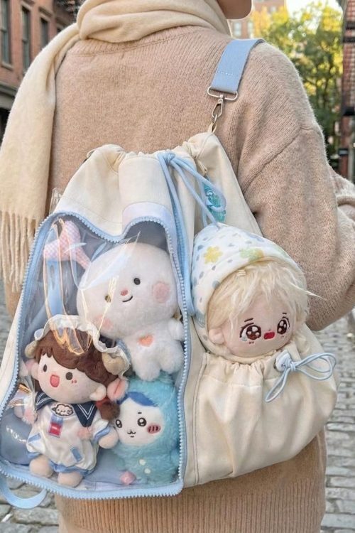 Kawaii Ita Backpack for Plushies and Pins