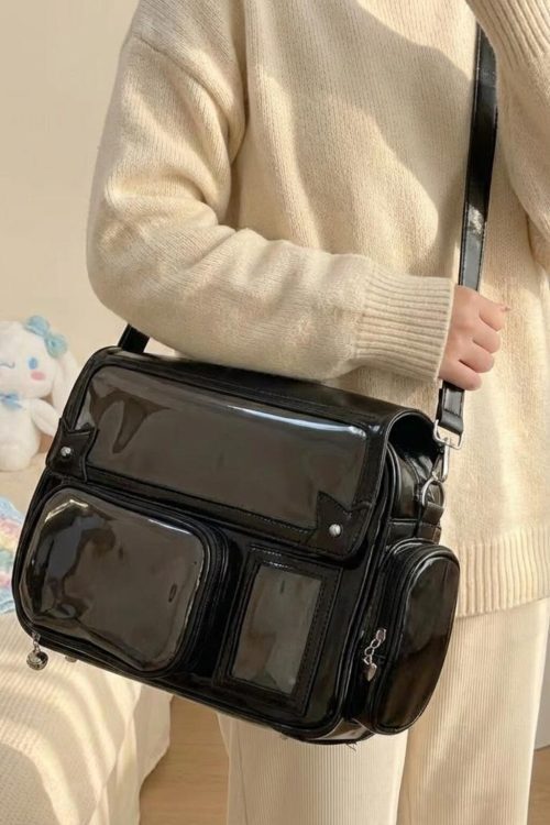 Kawaii Ita Backpack with Clear Window for Photocards and Pins