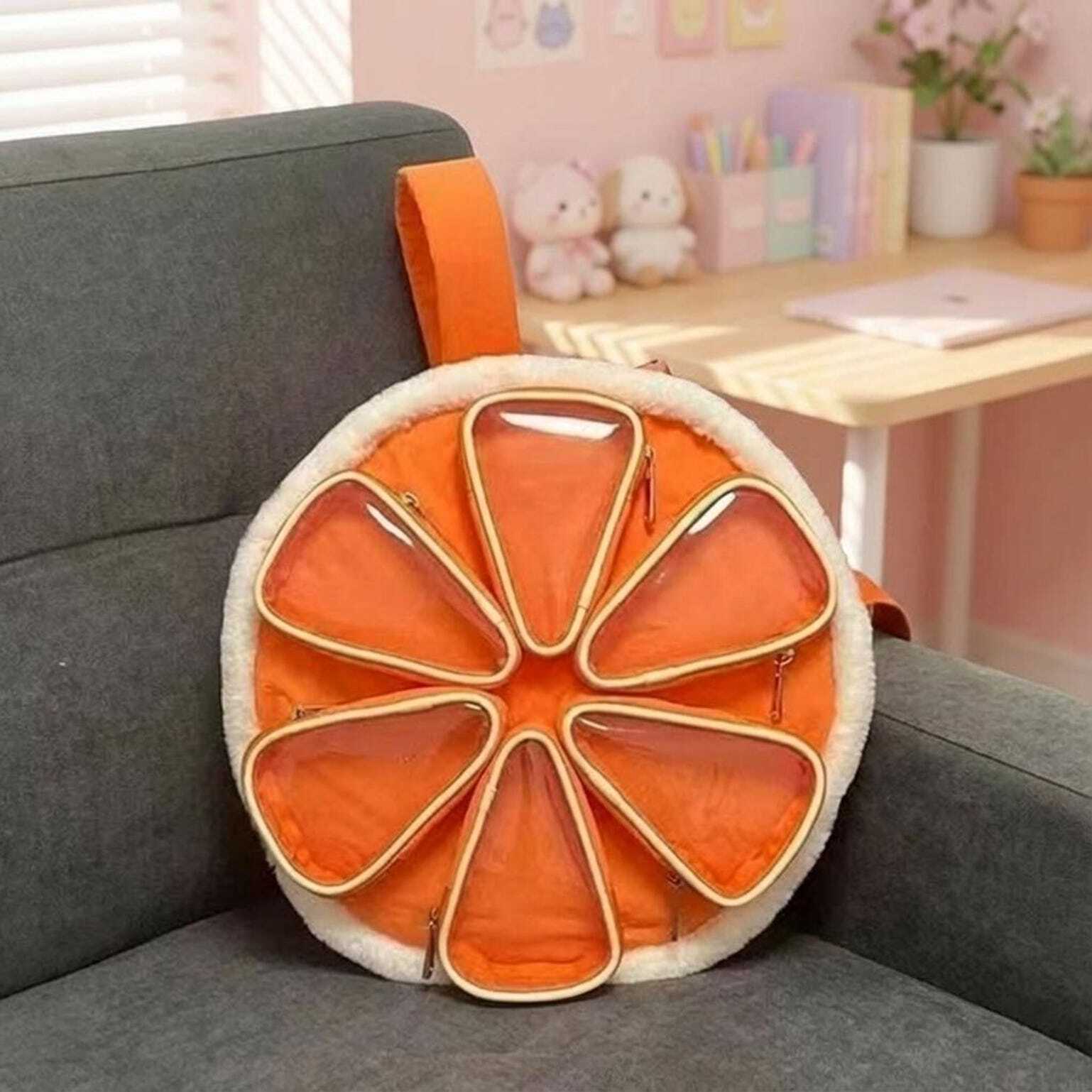 Kawaii Ita Backpack with Clear Window for Photocards and Pins Kawaii Ita Backpack with Clear Window for Photocards and Pins