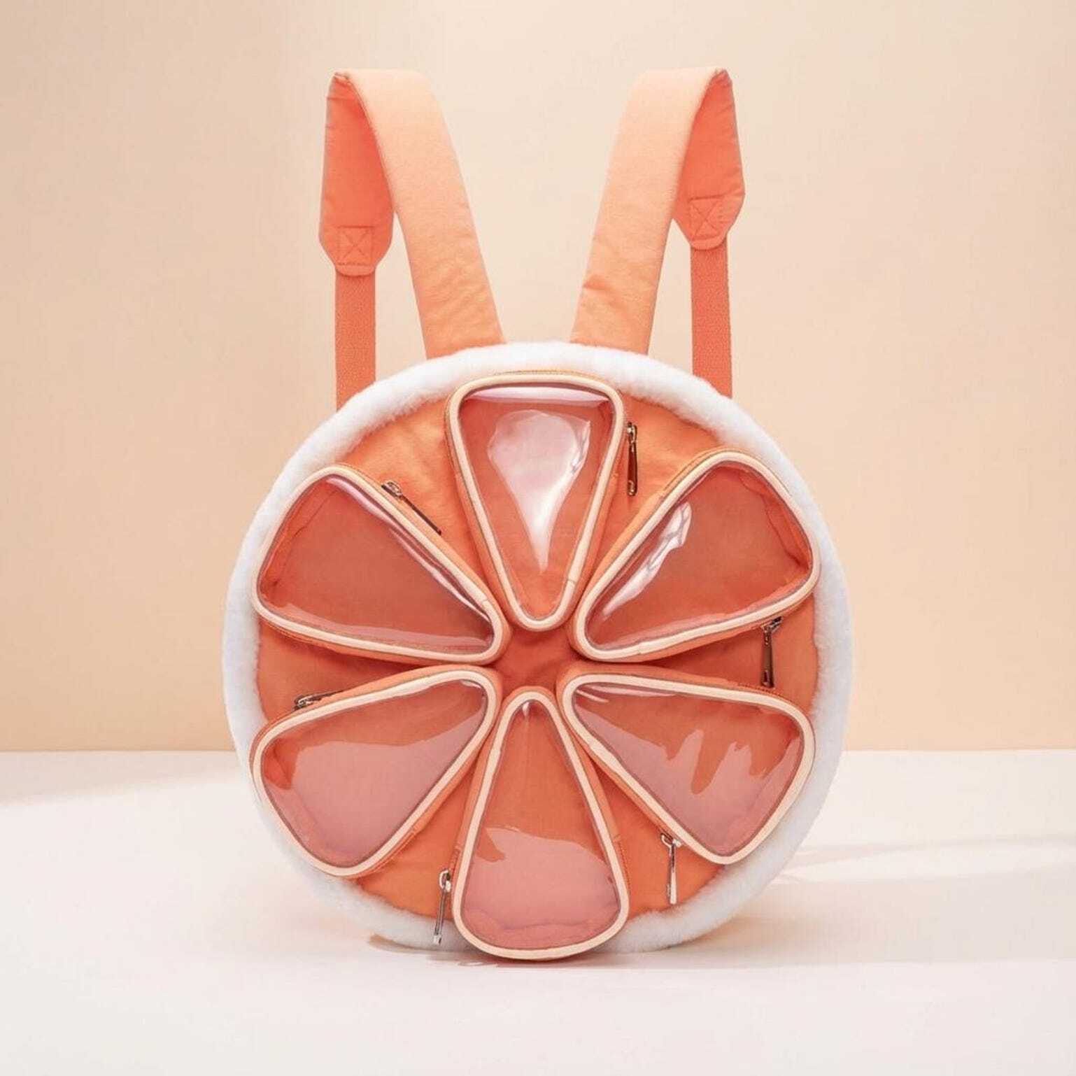 Kawaii Ita Backpack with Clear Window for Photocards and Pins Kawaii Ita Backpack with Clear Window for Photocards and Pins