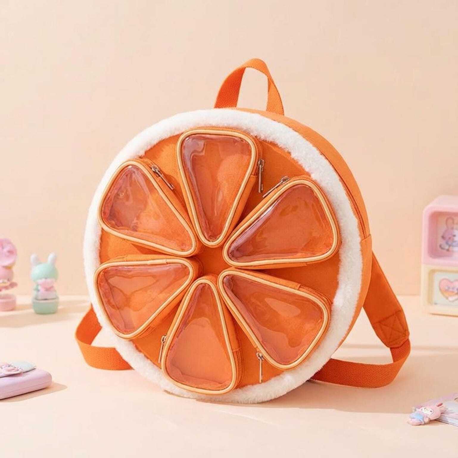 Kawaii Ita Backpack with Clear Window for Photocards and Pins Kawaii Ita Backpack with Clear Window for Photocards and Pins