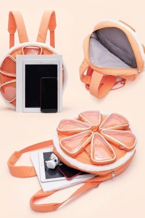 Kawaii Ita Backpack with Clear Window for Photocards and Pins