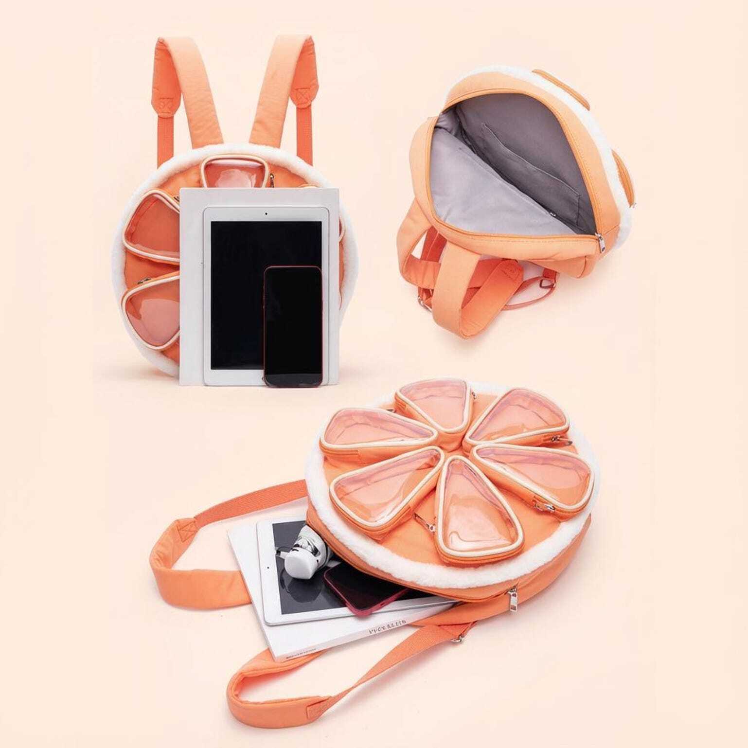 Kawaii Ita Backpack with Clear Window for Photocards and Pins Kawaii Ita Backpack with Clear Window for Photocards and Pins