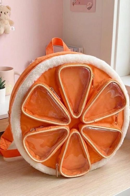 Kawaii Ita Backpack with Clear Window for Photocards and Pins