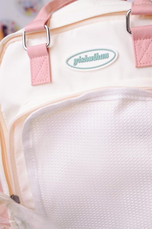 Kawaii Ita Backpack with Clear Window for Plushies and Pins