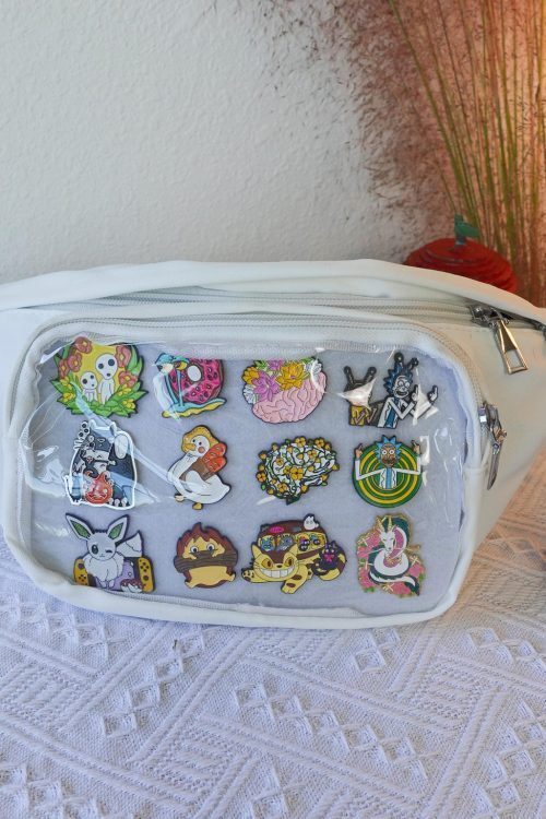 Kawaii Ita Crossbody Bag with Clear Window for Pin Display