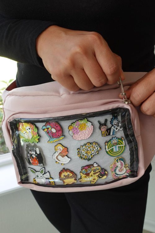 Kawaii Ita Crossbody Bag with Clear Window for Pin Display