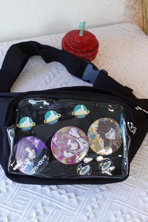 Kawaii Ita Crossbody Bag with Clear Window for Pin Display