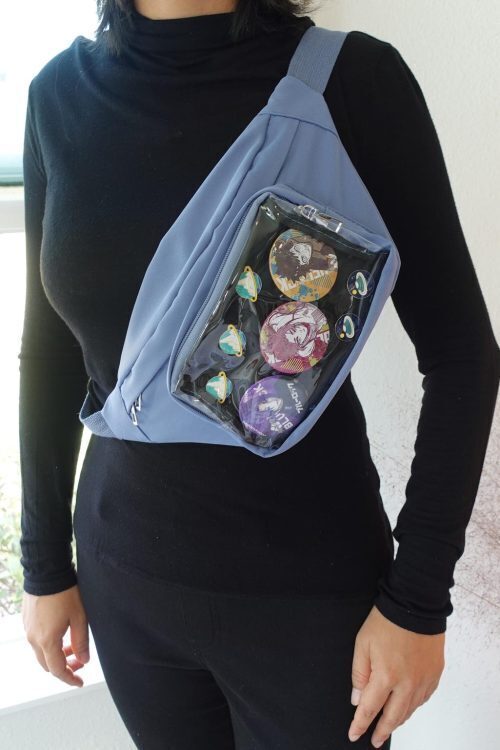 Kawaii Ita Crossbody Bag with Clear Window for Pin Display