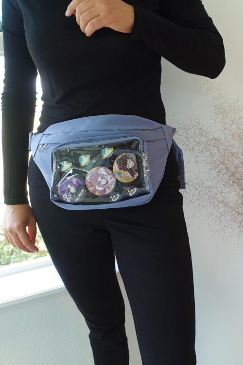 Kawaii Ita Crossbody Bag with Clear Window for Pin Display