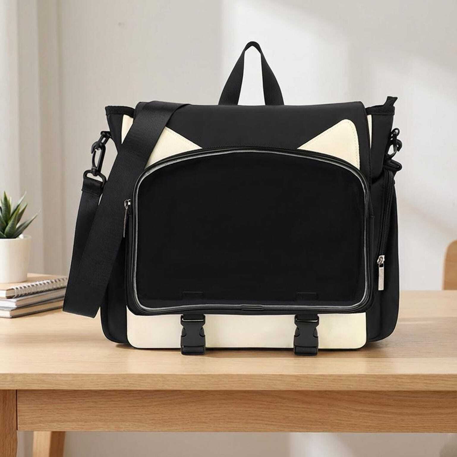 Kawaii Ita Crossbody Bag with Clear Window for Plushies and Pins Kawaii Ita Crossbody Bag with Clear Window for Plushies and Pins