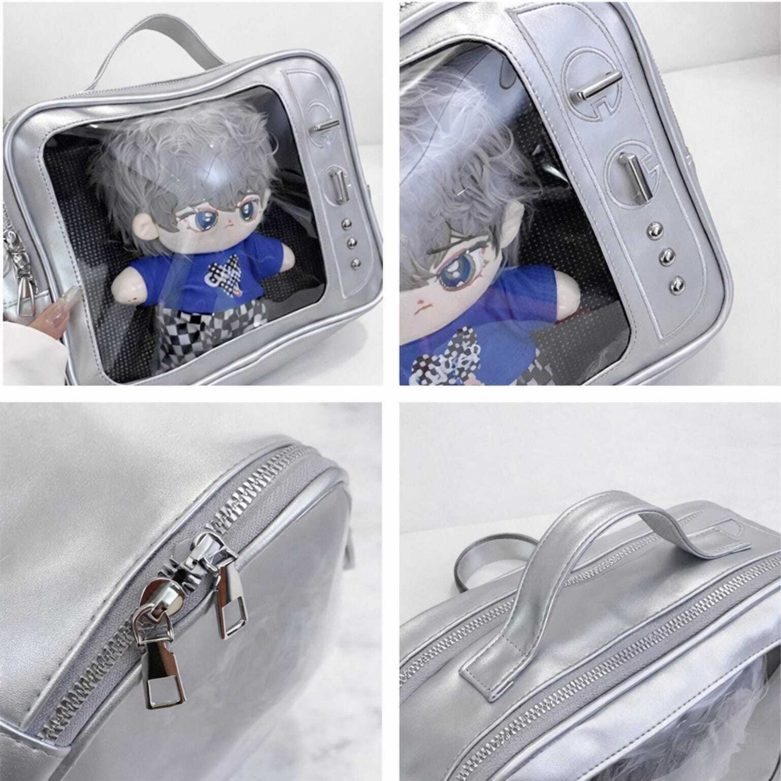 Kawaii Ita Crossbody Bag with Clear Window for Plushies and Pins Kawaii Ita Crossbody Bag with Clear Window for Plushies and Pins
