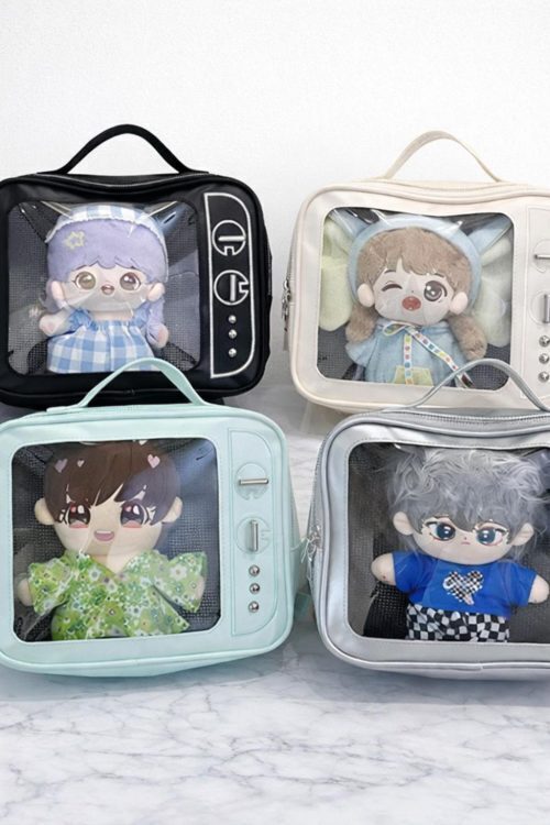 Kawaii Ita Crossbody Bag with Clear Window for Plushies and Pins