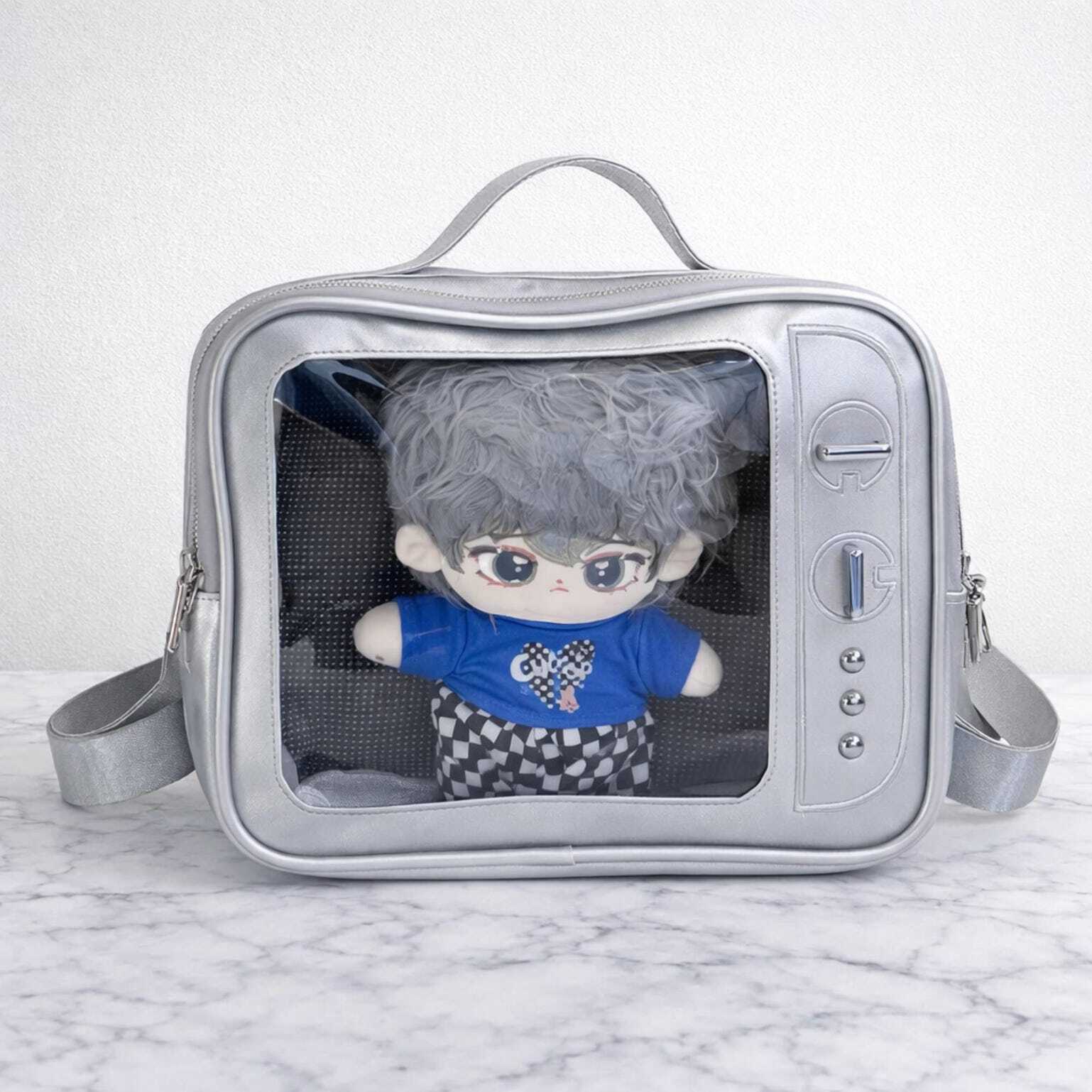 Kawaii Ita Crossbody Bag with Clear Window for Plushies and Pins Kawaii Ita Crossbody Bag with Clear Window for Plushies and Pins