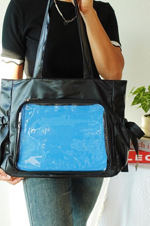 Kawaii Ita Shoulder Bag with Clear Window for Pin Display