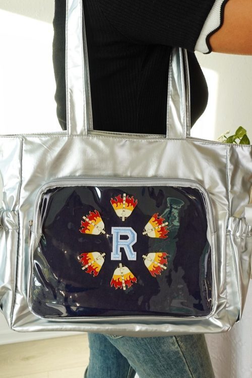 Kawaii Ita Shoulder Bag with Clear Window for Pin Display