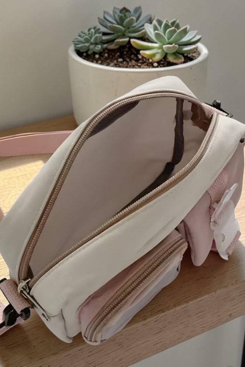 Kawaii Ita Shoulder Bag with Clear Window for Plushies and Pins