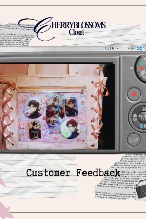 Kawaii Ita Shoulder Bag with Clear Window for Plushies and Pins