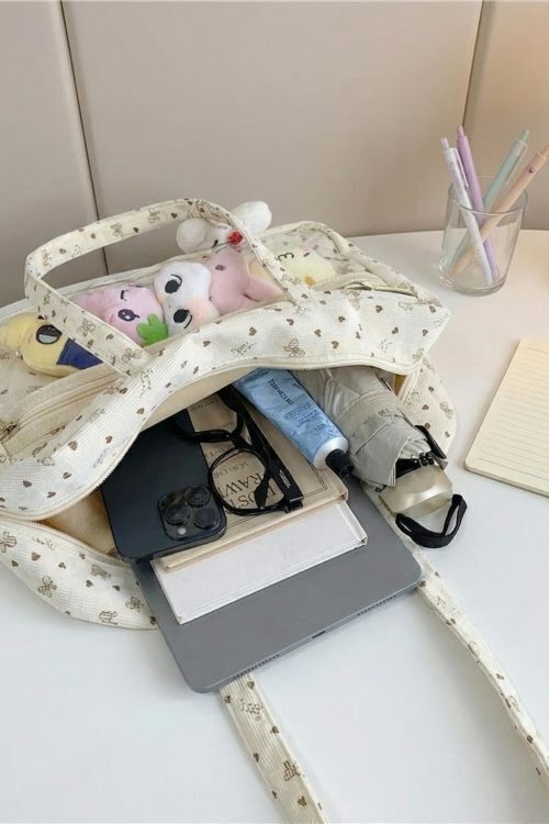 Kawaii Ita Shoulder Bag with Clear Window for Plushies and Pins
