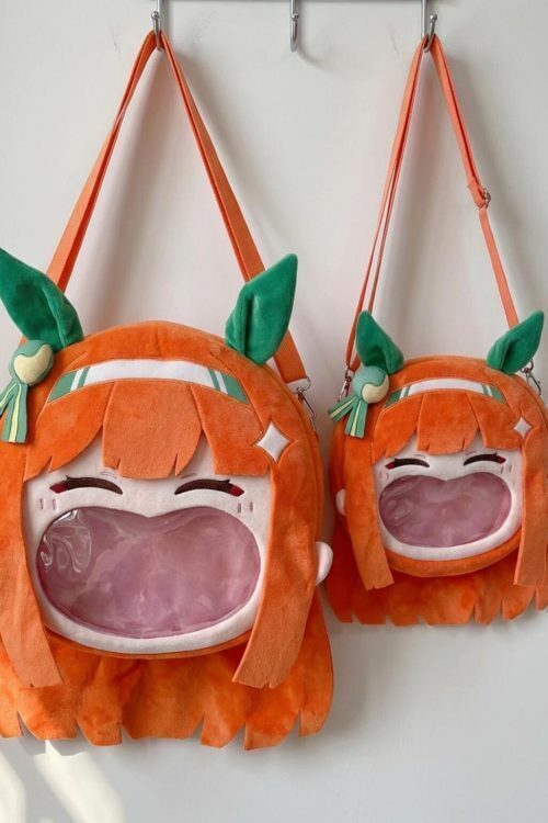 Kawaii Ita Shoulder Bag with Clear Window for Plushies and Pins