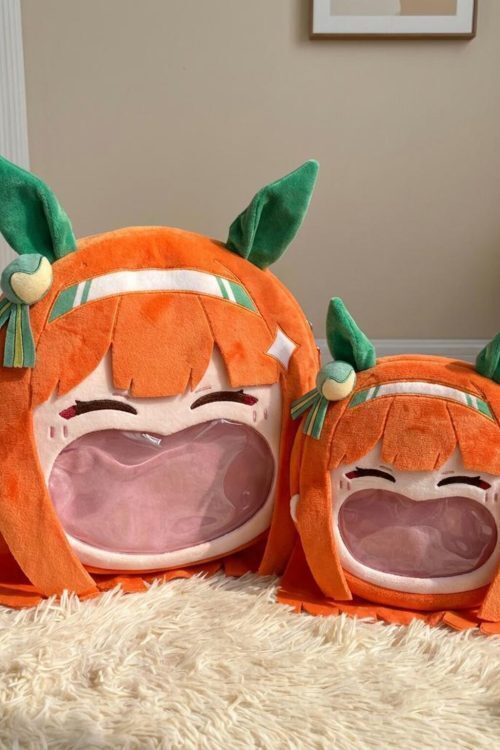 Kawaii Ita Shoulder Bag with Clear Window for Plushies and Pins