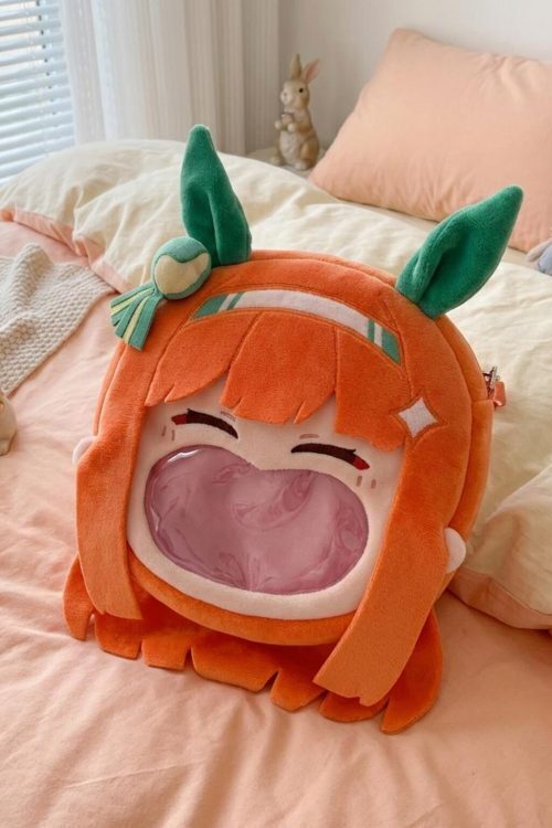 Kawaii Ita Shoulder Bag with Clear Window for Plushies and Pins